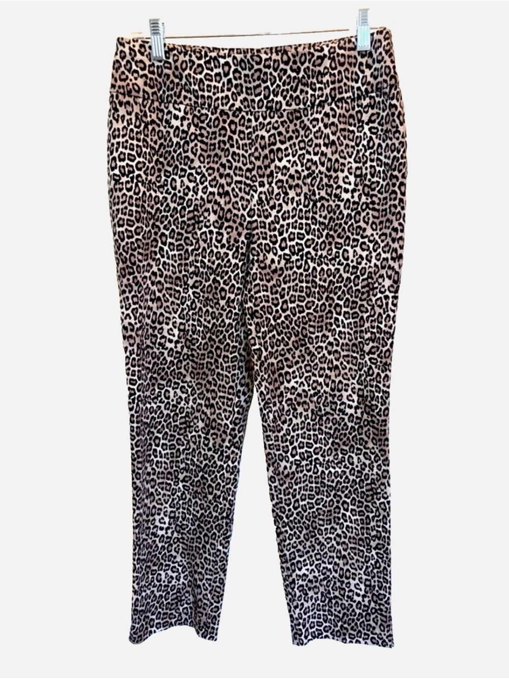 Chico’s Fabulously Slimming Pants 00 XS Leopard Print Pull On Ankle Animal